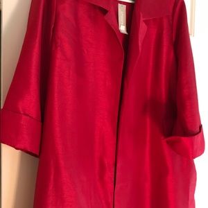 Chicos size 2 red swing coat